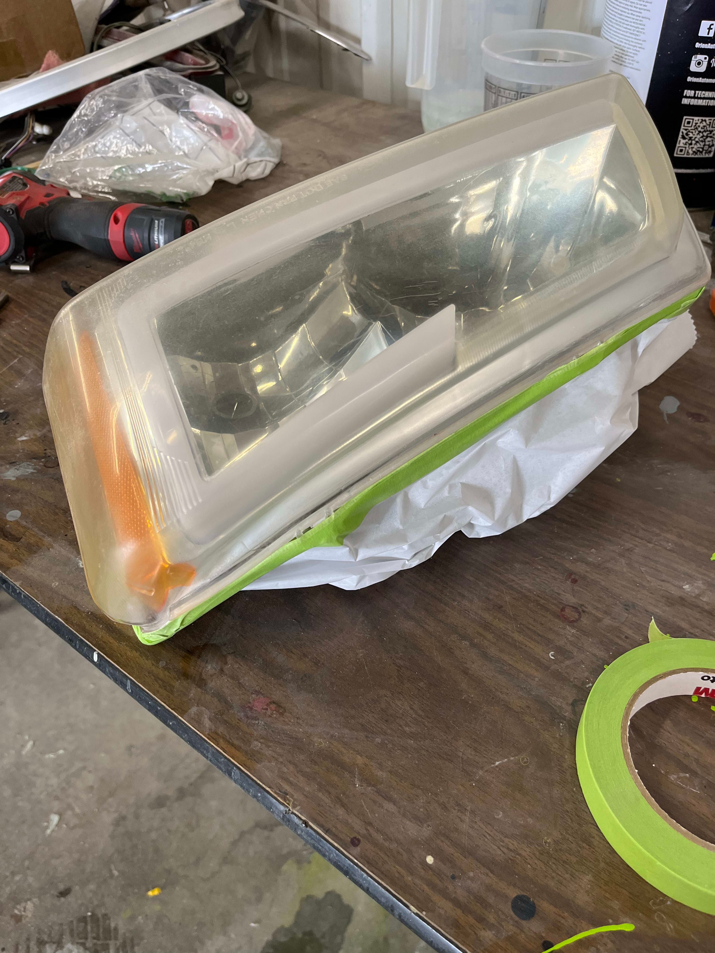 Chevy 1500 Headlight Restoration repair stage 2